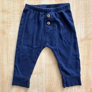 Carter’s Baby Two Button Detail Pull On Cuffed Soft Pants in Navy Blue 9 Months